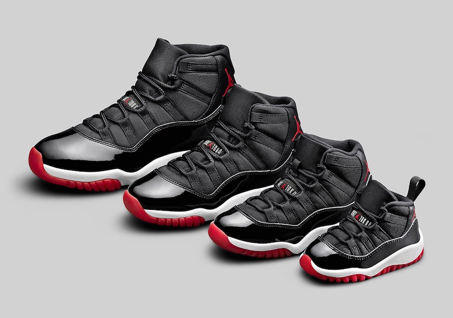 The Air Jordan 11 ‘Bred’ is Releasing in Full Family Sizing