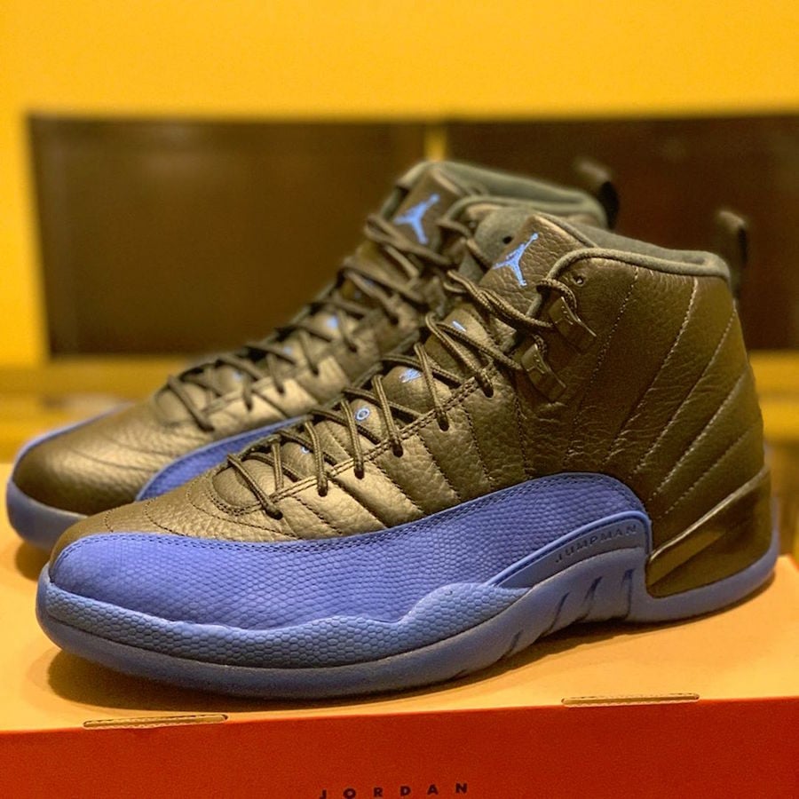 blue & black jordan 12s