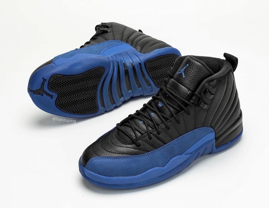 jordans black and blue 12s