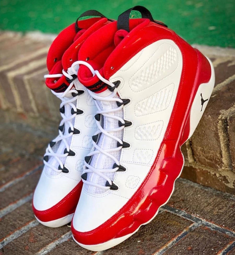 red and white jordan 9 2019