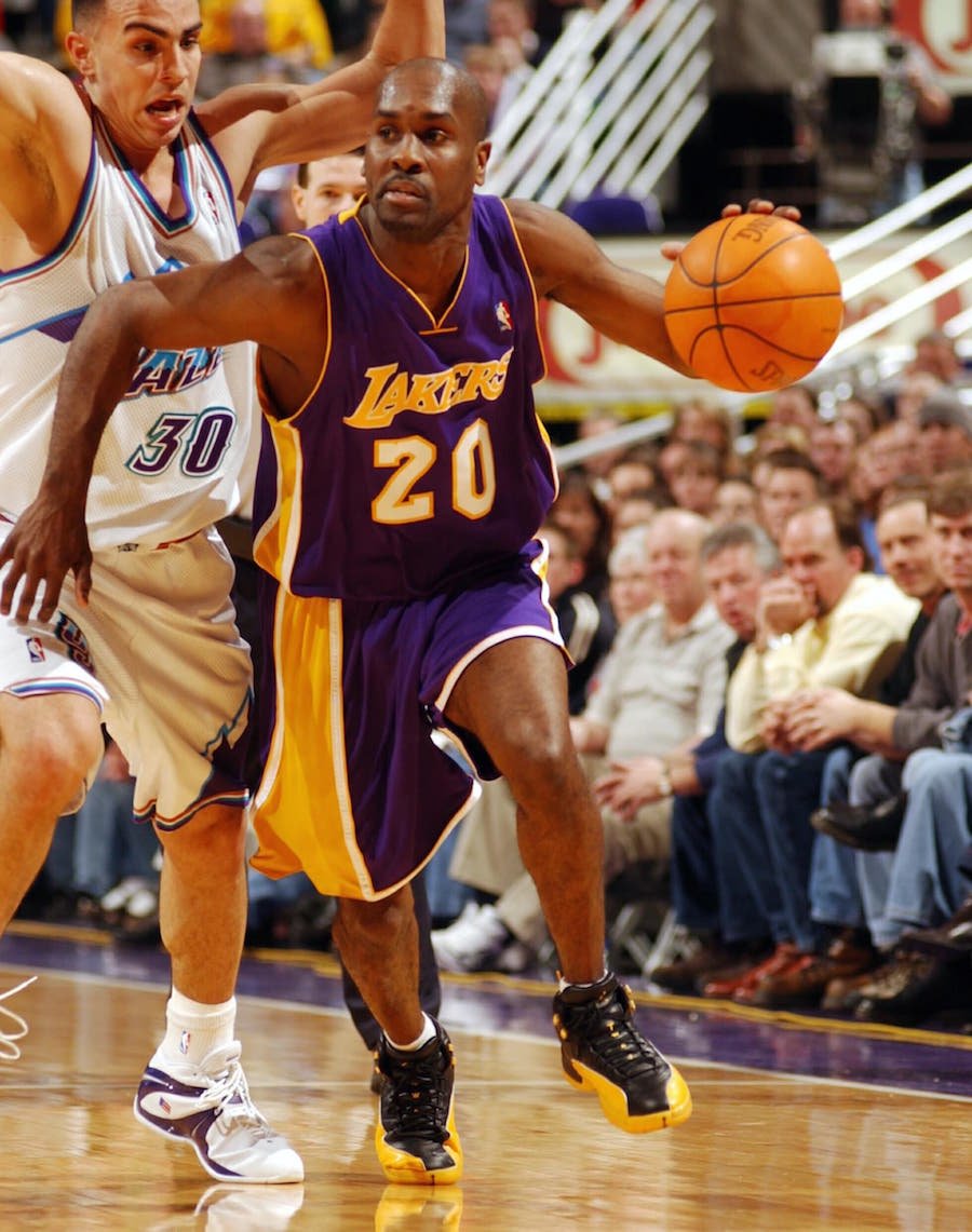 Gary Payton Air Jordan 12 Lakers PE Away Gary Payton Air Jordan 12 Lakers PE Away