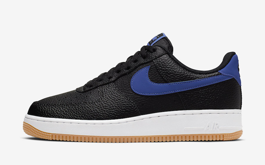 Nike Air Force 1 Black Game Royal Gum CI0057-001 Release Date Info