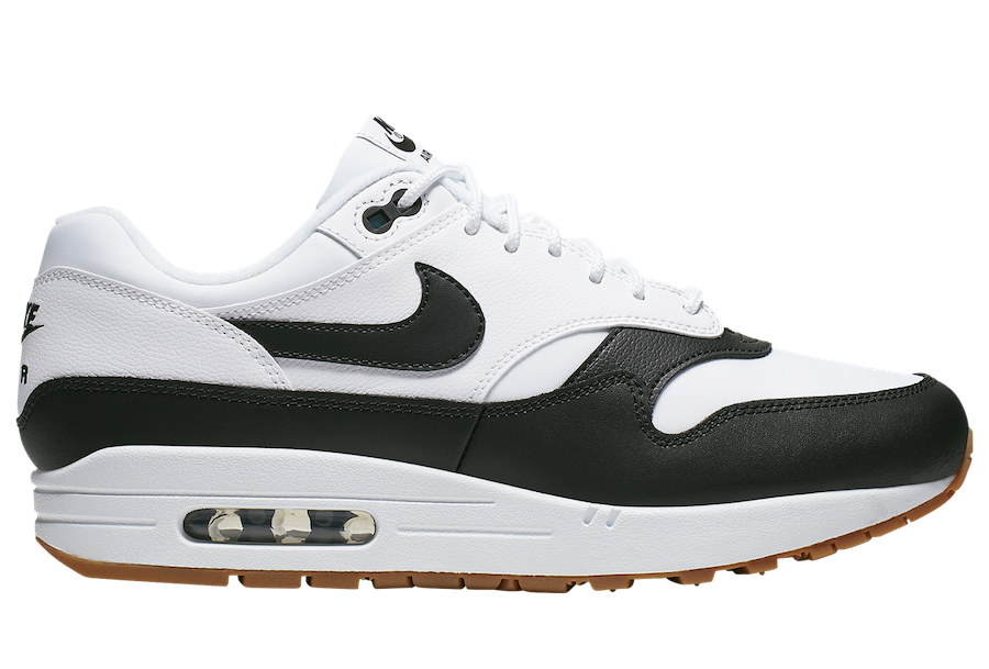 nike air max 1 black and white on feet