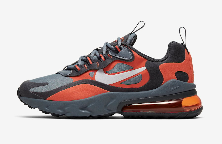 nike react grey orange