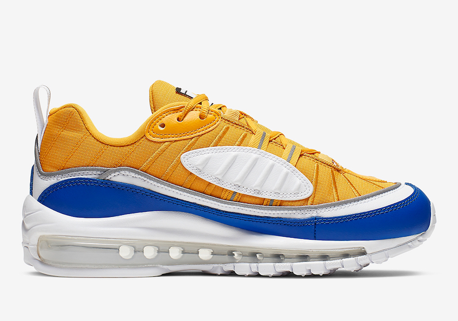 Nike Air Max 98 University Gold Game Royal AT6640-700 Release Date Info