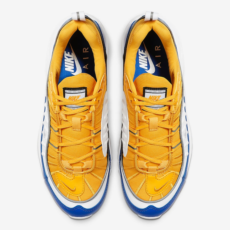 Nike Air Max 98 University Gold Game Royal AT6640-700 Release Date Info