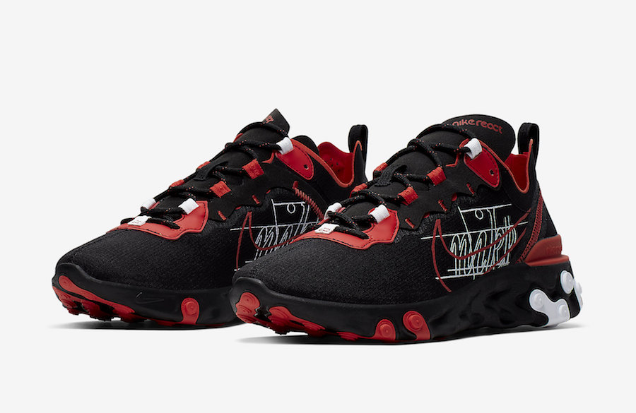 Nike React Element 55 Script Swoosh CK9285-001 Release Date Info