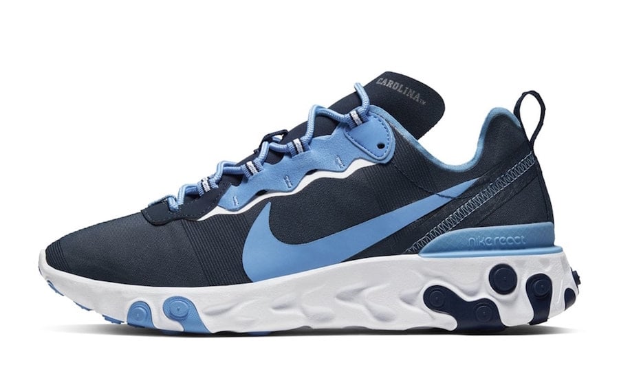 Nike React Element 55 UNC Tar Heels Release Date Info