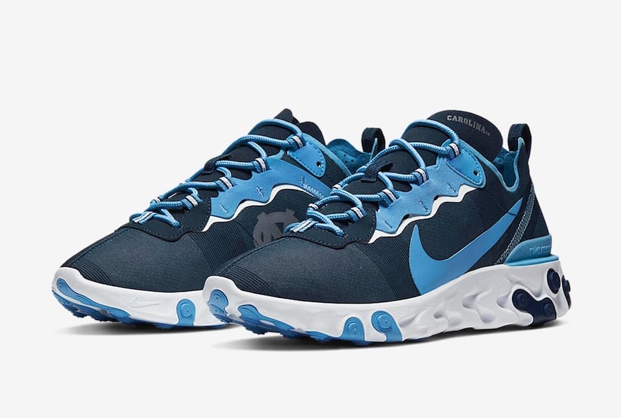 Nike React Element 55 UNC Tar Heels Release Date Info