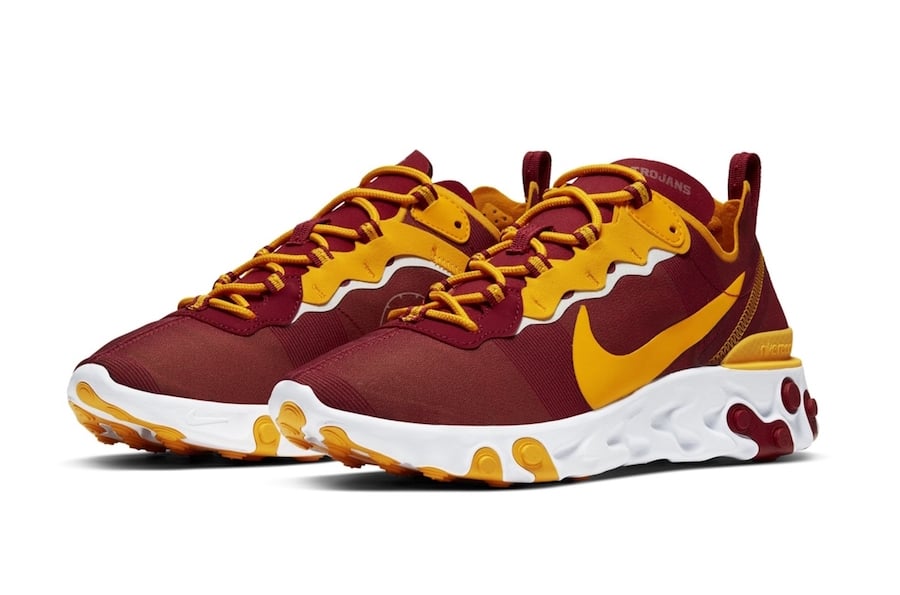Nike React Element 55 USC Trojans Release Date Info Nike React Element 55 USC Trojans Release Date Info
