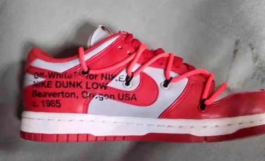 Off-White Nike Dunk Low University Red CT0856-600 Release Date