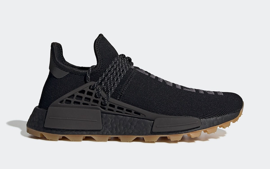 Pharrell adidas NMD Hu Black Gum EG7836 Release Date