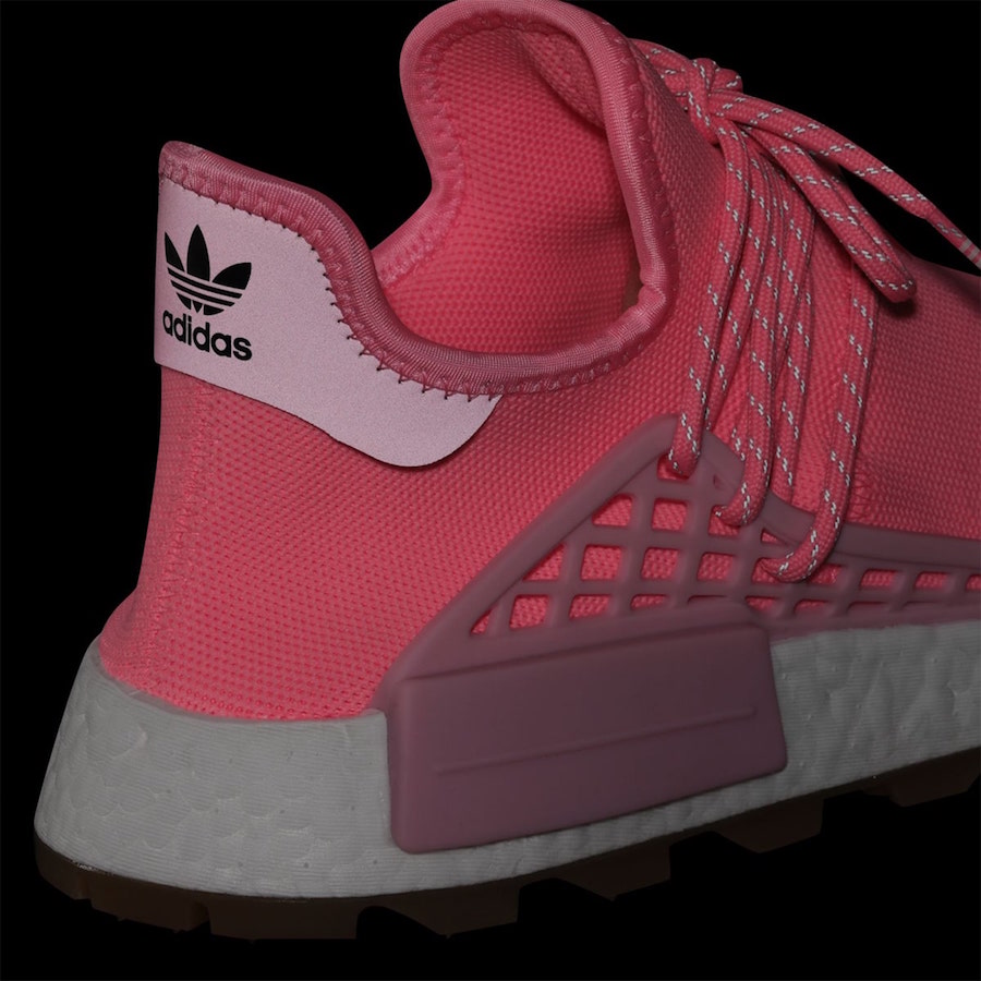 Pharrell adidas NMD Hu Trail Sun Calm Pink Gum EG7740 Release Date Info