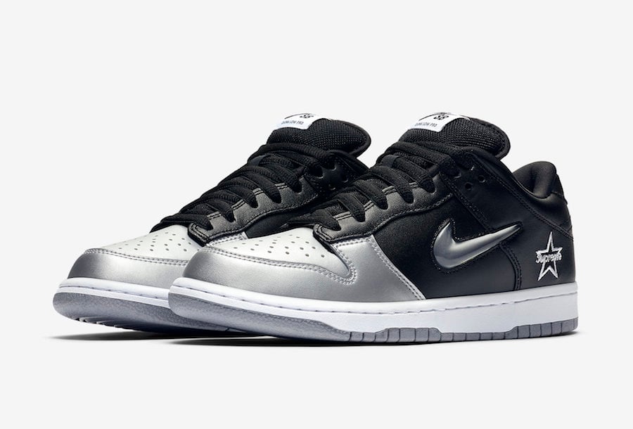 Supreme Nike SB Dunk Low Metallic Silver CK3480-001 2019 Release Info