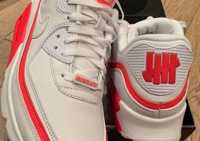 Undefeated Nike Air Max 90 White Solar Red Release Date Info