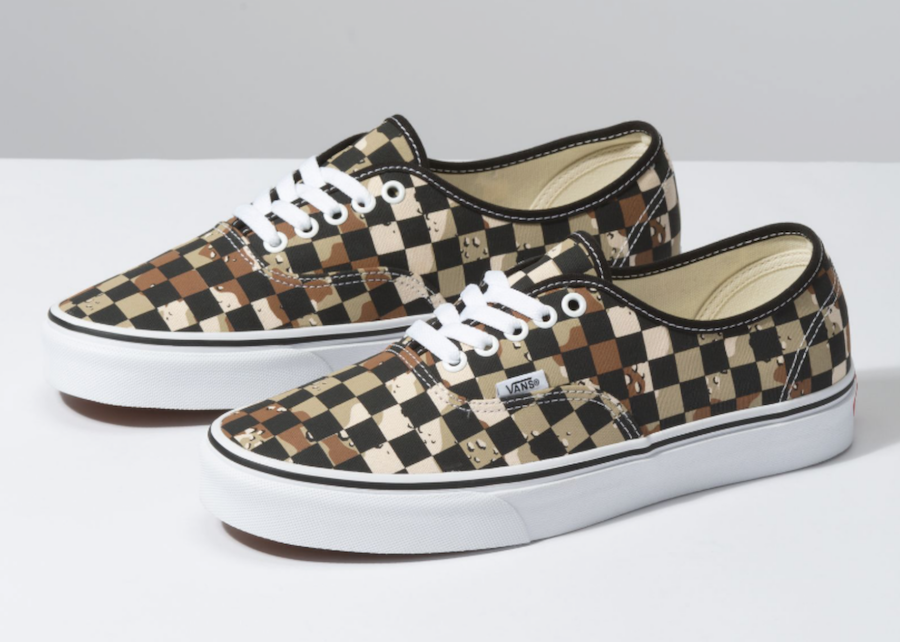 vans camo checkered