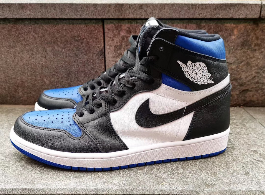 royal toe with blue laces