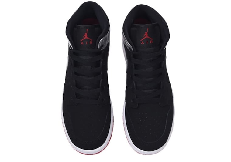 Air Jordan 1 Mid GS Black Silver Gym Red 554725-057 Release Date Info