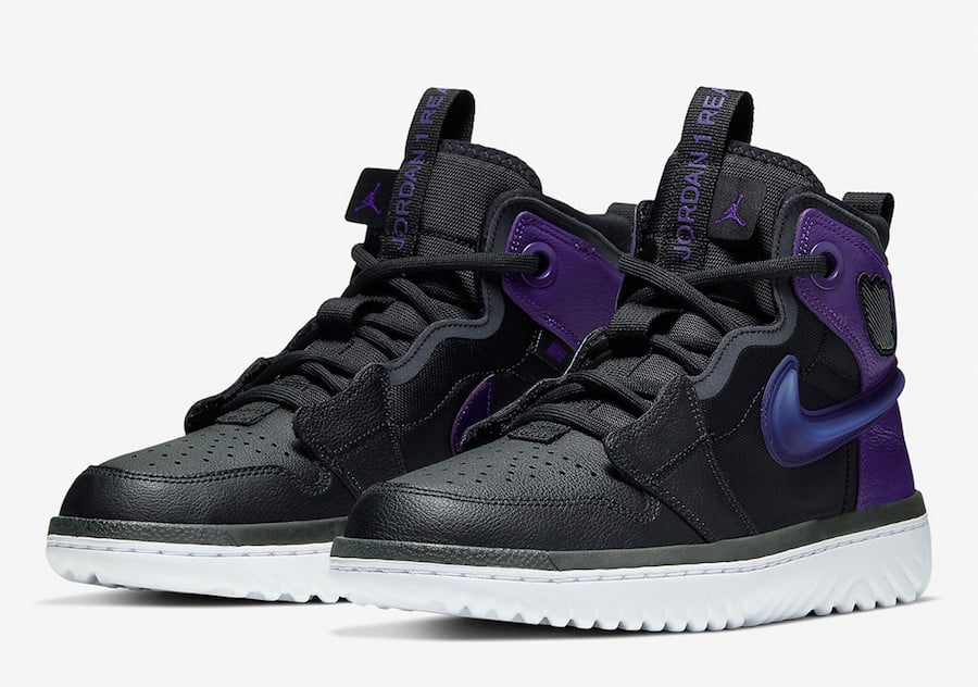 Air Jordan 1 React in Black and Purple