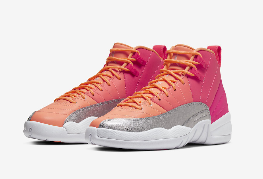 jordan 12 hot pink and black