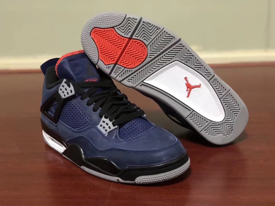 jordan 4 navy blue and red