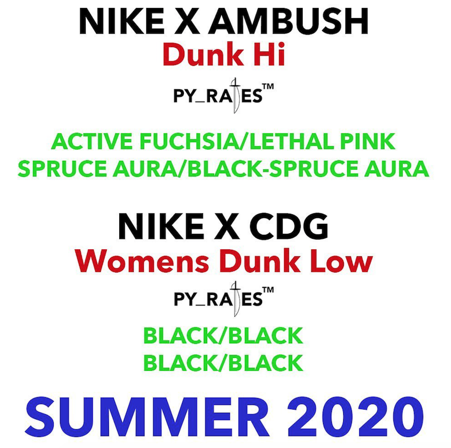 Ambush Comme des Garcons Nike Dunk Release Date Info