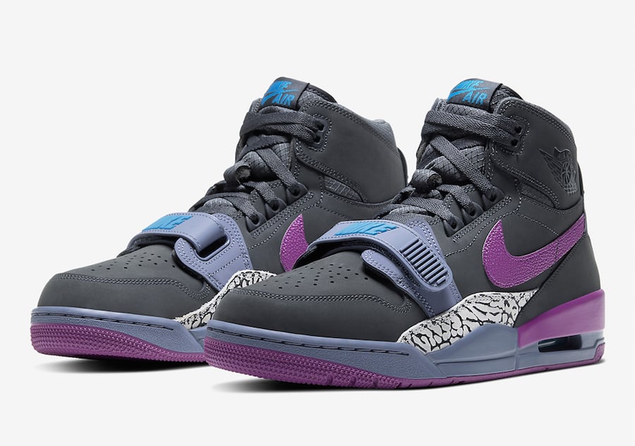 purple grey jordans