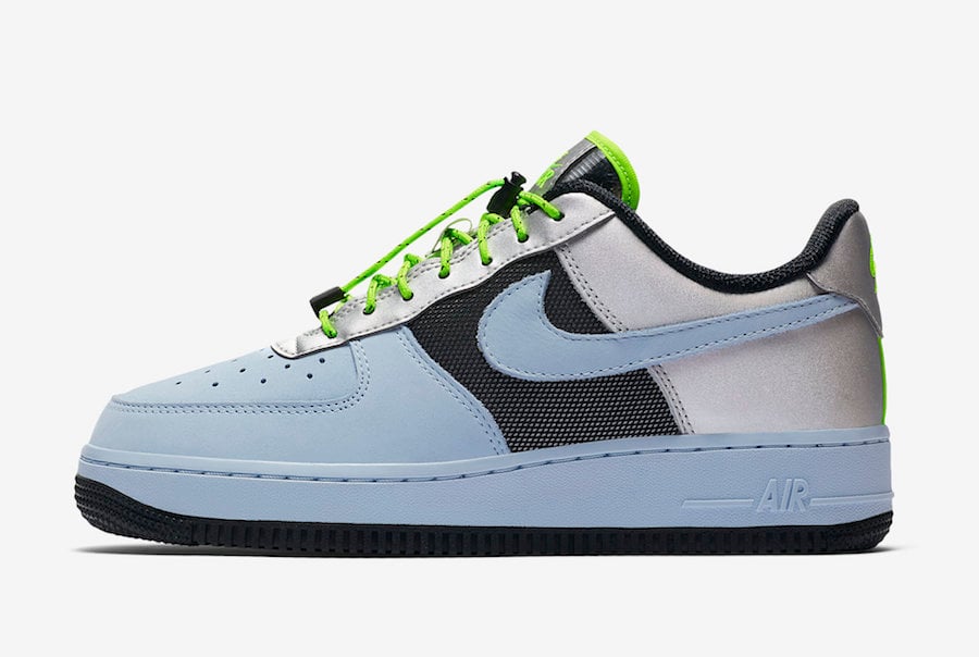 Nike Air Force 1 Low Baby Blue Volt Black Silver CN0176-400 Release Date Info