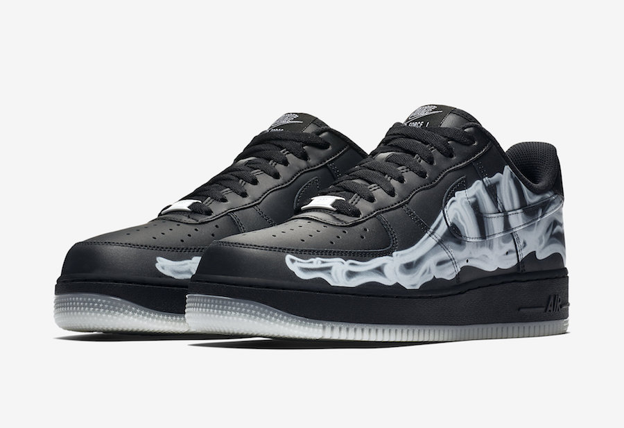 Nike Air Force 1 Low Black Skeleton BQ7541-001 Release