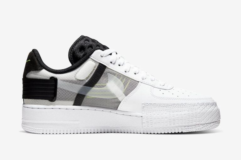 nike air force 1 type black volt
