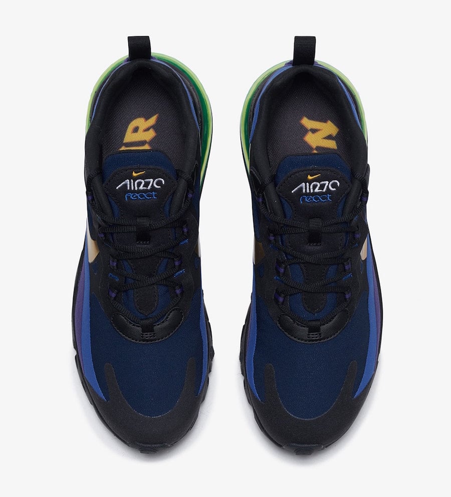 Nike Air Max 270 React Deep Royal Blue Gold AO4971-005 Release Date Info