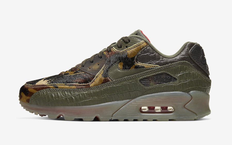 nike air max 90 camo croc animal print