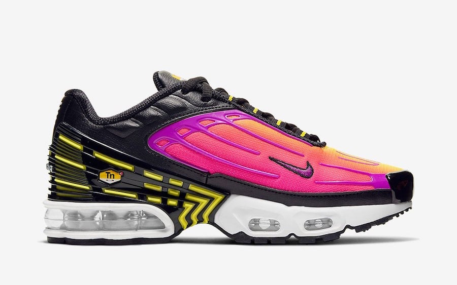 Nike Air Max Plus 3 Black Hyper Purple Optic Yellow CD6871-005 Release Date Info