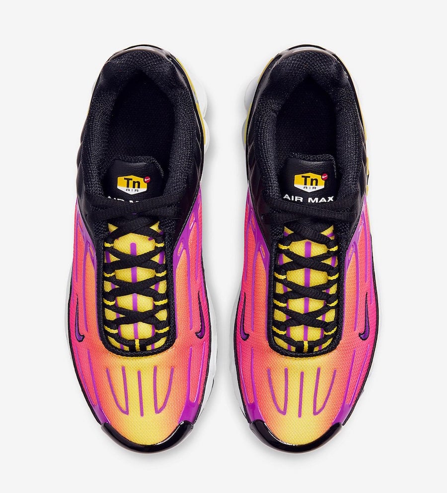 Nike Air Max Plus 3 Black Hyper Purple Optic Yellow CD6871-005 Release Date Info