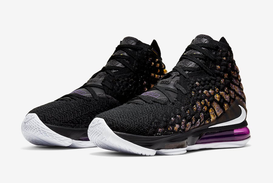 Nike LeBron 17 Lakers Purple Gold BQ3177-004 Release Info