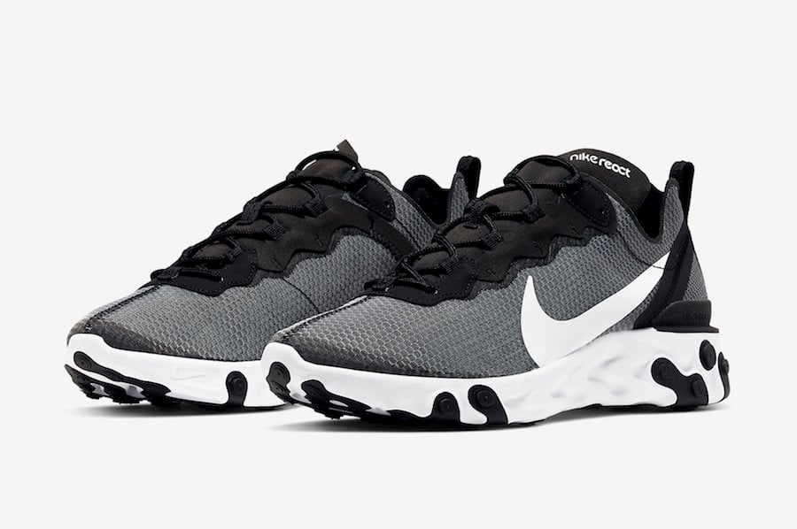 Nike React Element 55 in Black and White