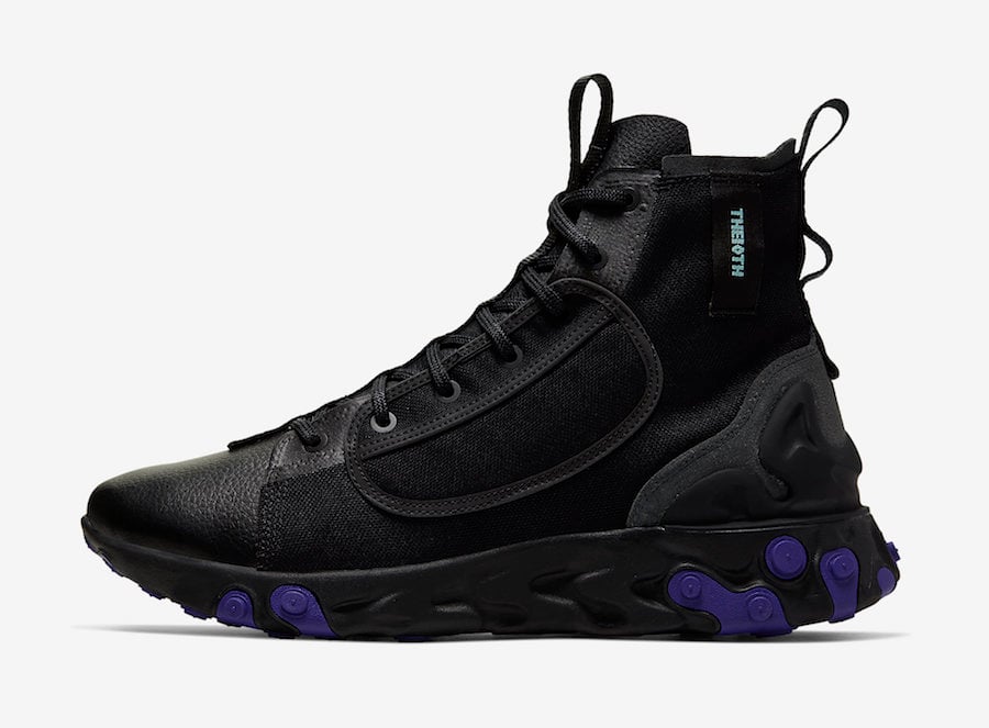 Nike React Ianga Black Light Aqua Anthracite Court Purple AV5555-002 Release Date Info