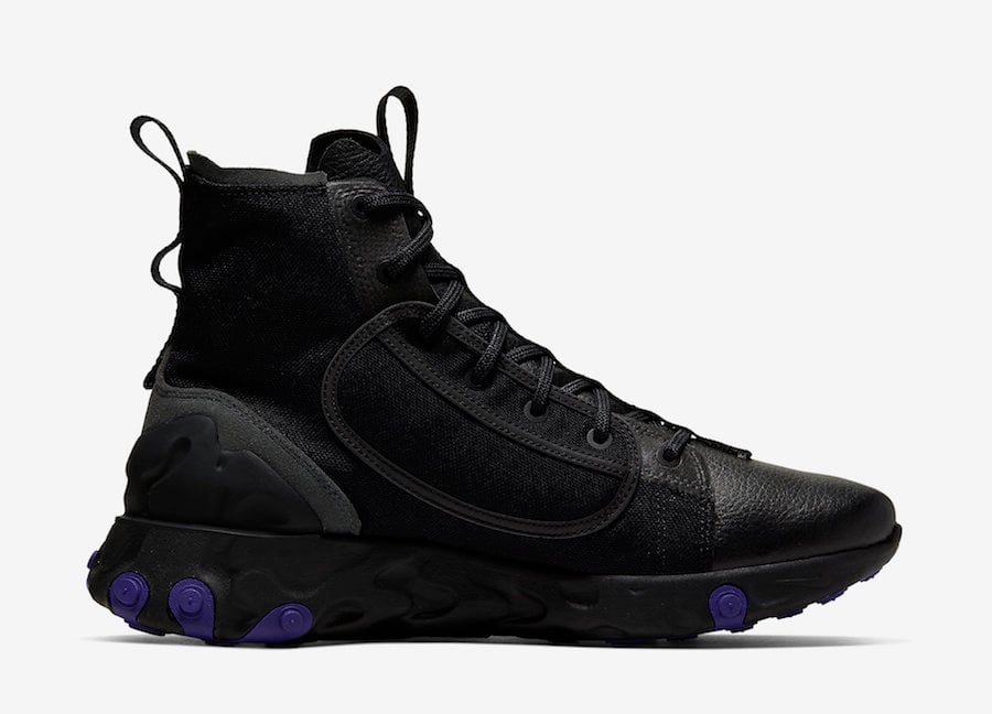 Nike React Ianga Black Light Aqua Anthracite Court Purple AV5555-002 Release Date Info