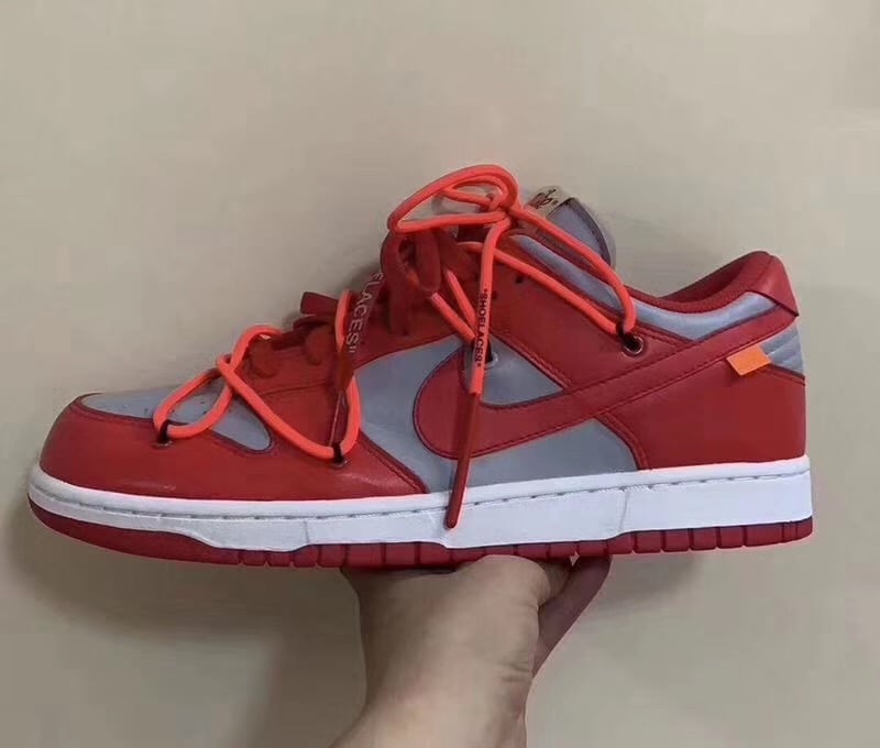 Off-White Nike Dunk Low University Red Wolf Grey CT0856-600