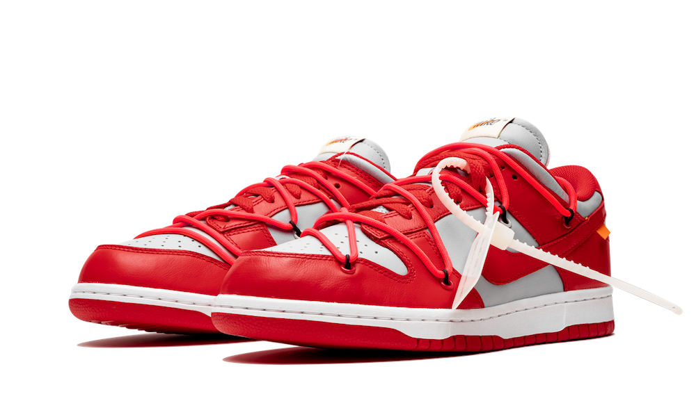 Off-White Nike Dunk Low University Red Wolf Grey CT0856-600 Release