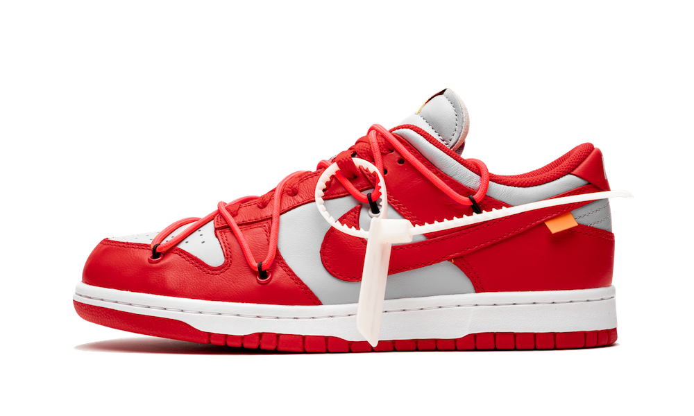 Off-White Nike Dunk Low University Red Wolf Grey CT0856-600 Release