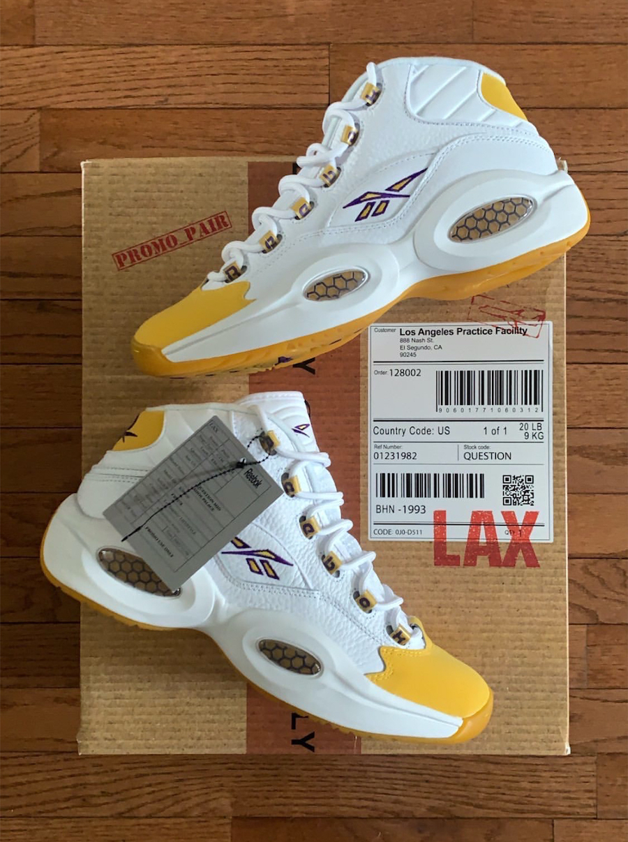 reebok question blue and yellow