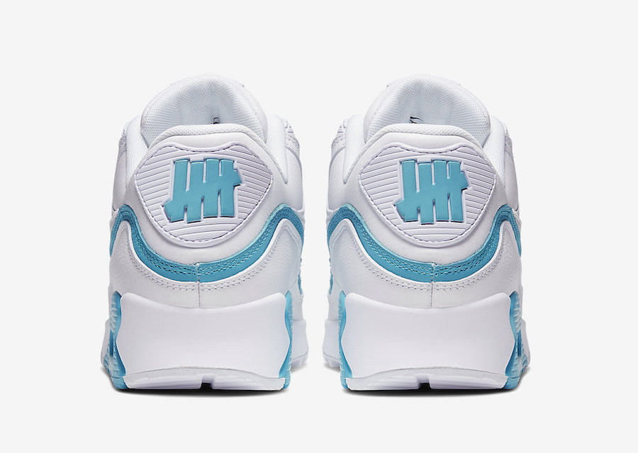Undefeated Nike Air Max 90 White Blue Fury CJ7197-102 Release Date Info