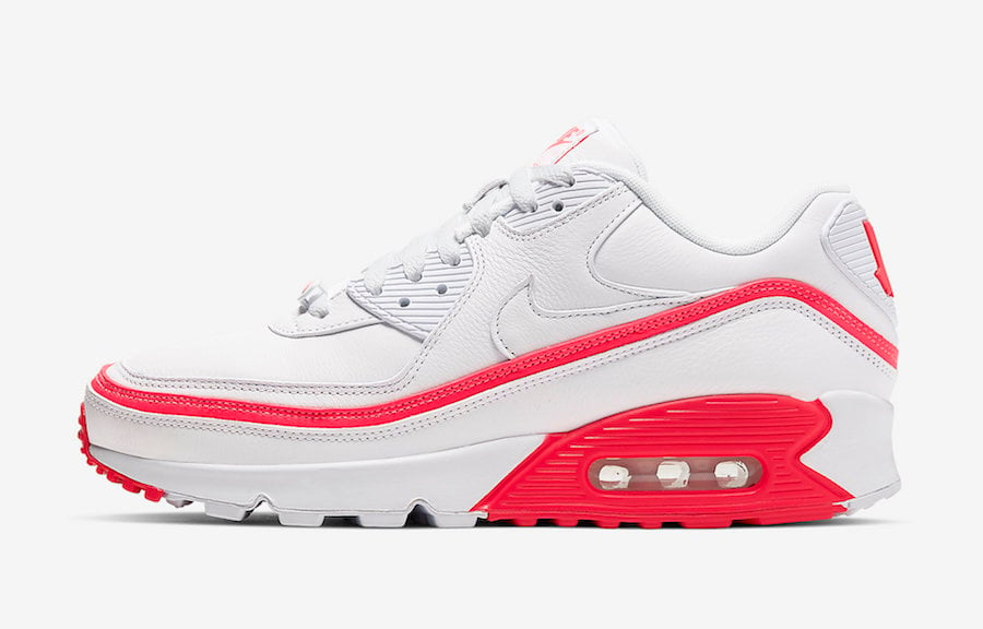 Undefeated Nike Air Max 90 White Solar Red CJ7197-103 Release Date Info