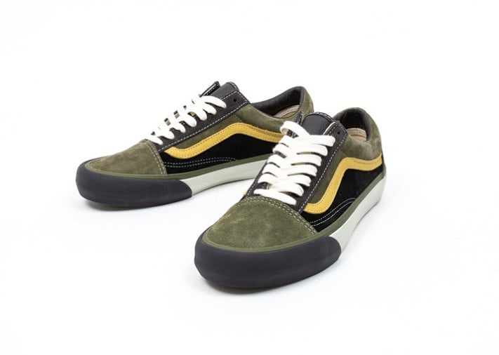 black and khaki vans