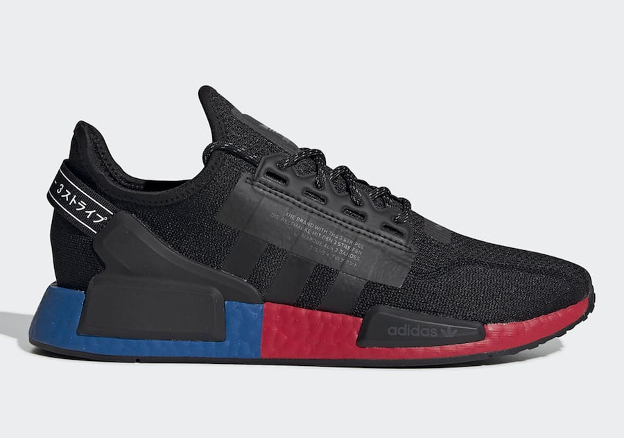 white red and blue nmds