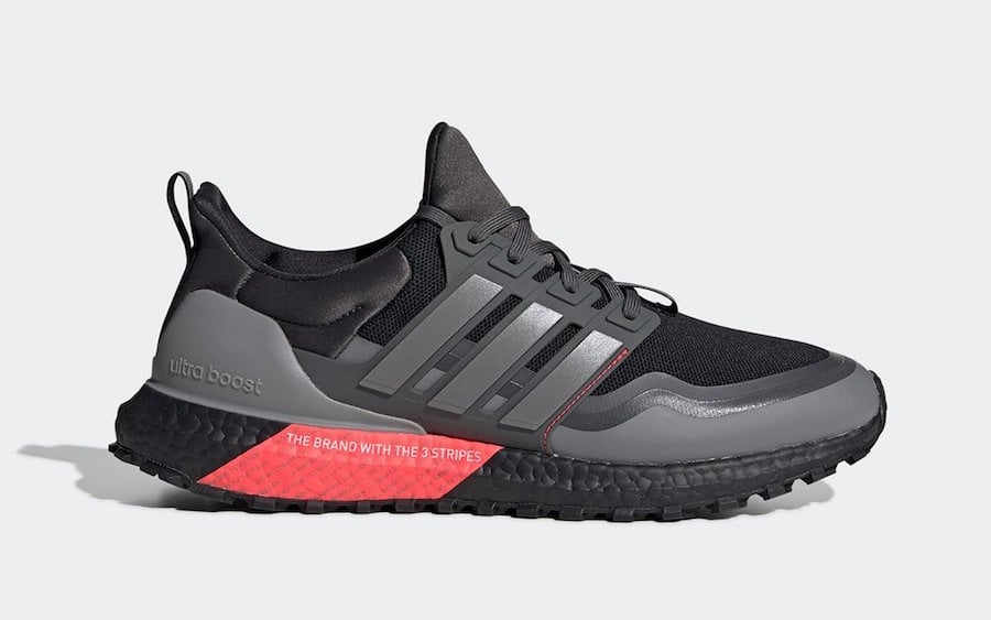 grey and red adidas