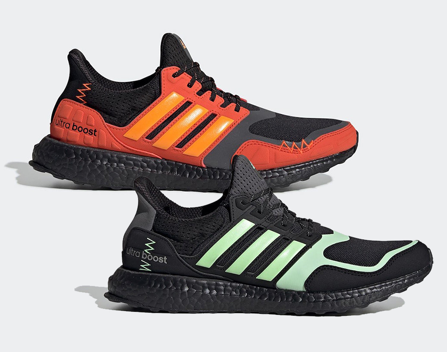 ultra boost green and orange