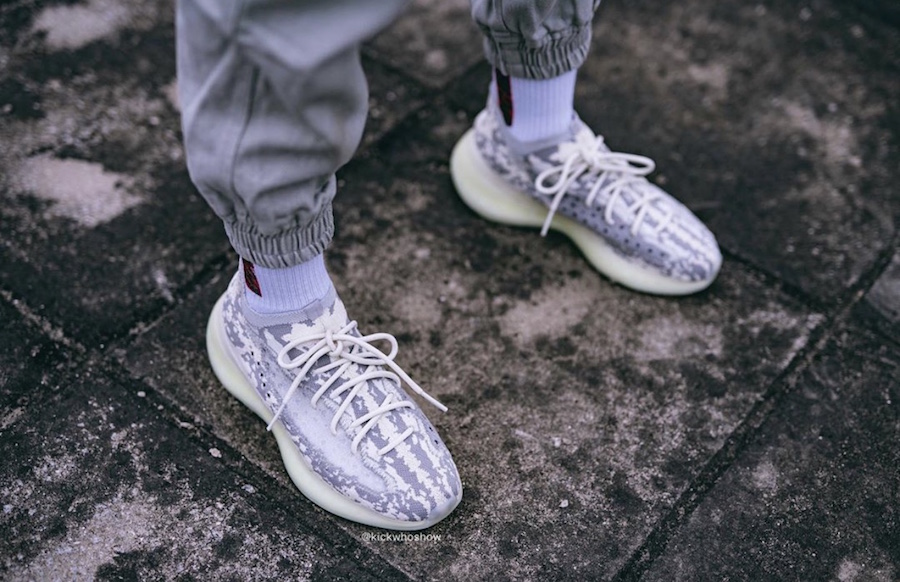 yeezy 380 black on feet