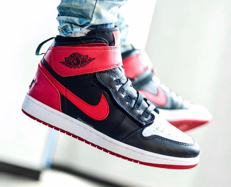 nike air jordan 1 high flyease black toe